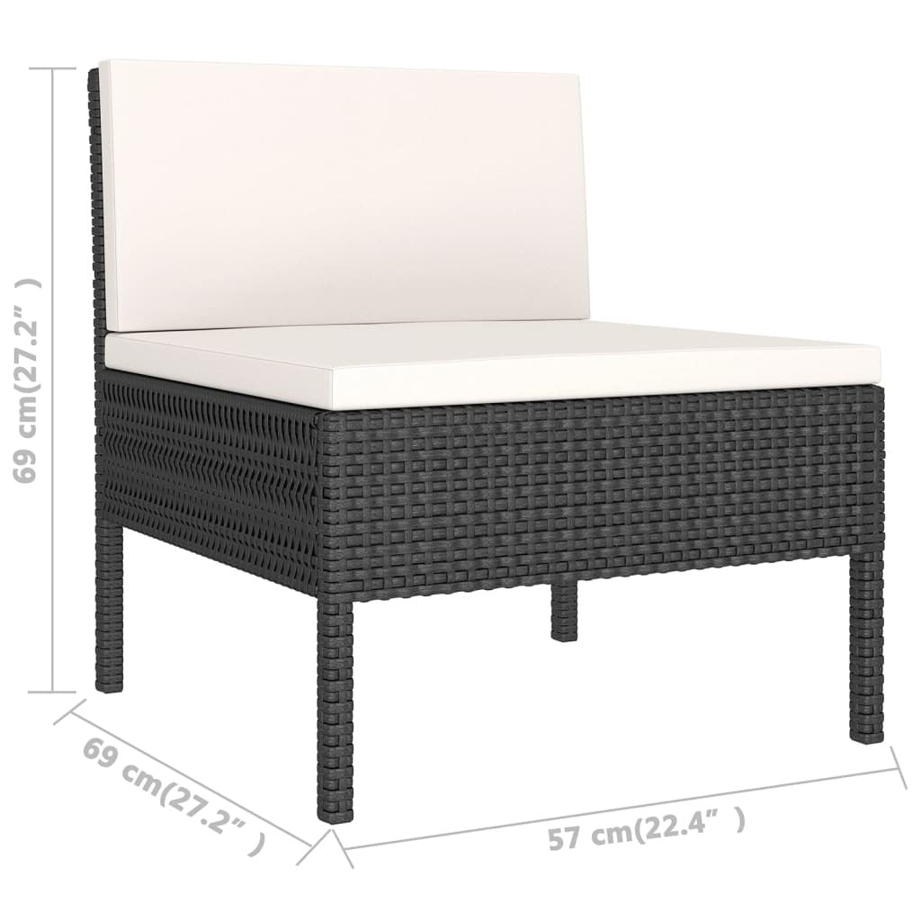 Garden Lounge Set Black - Galactic capuchin