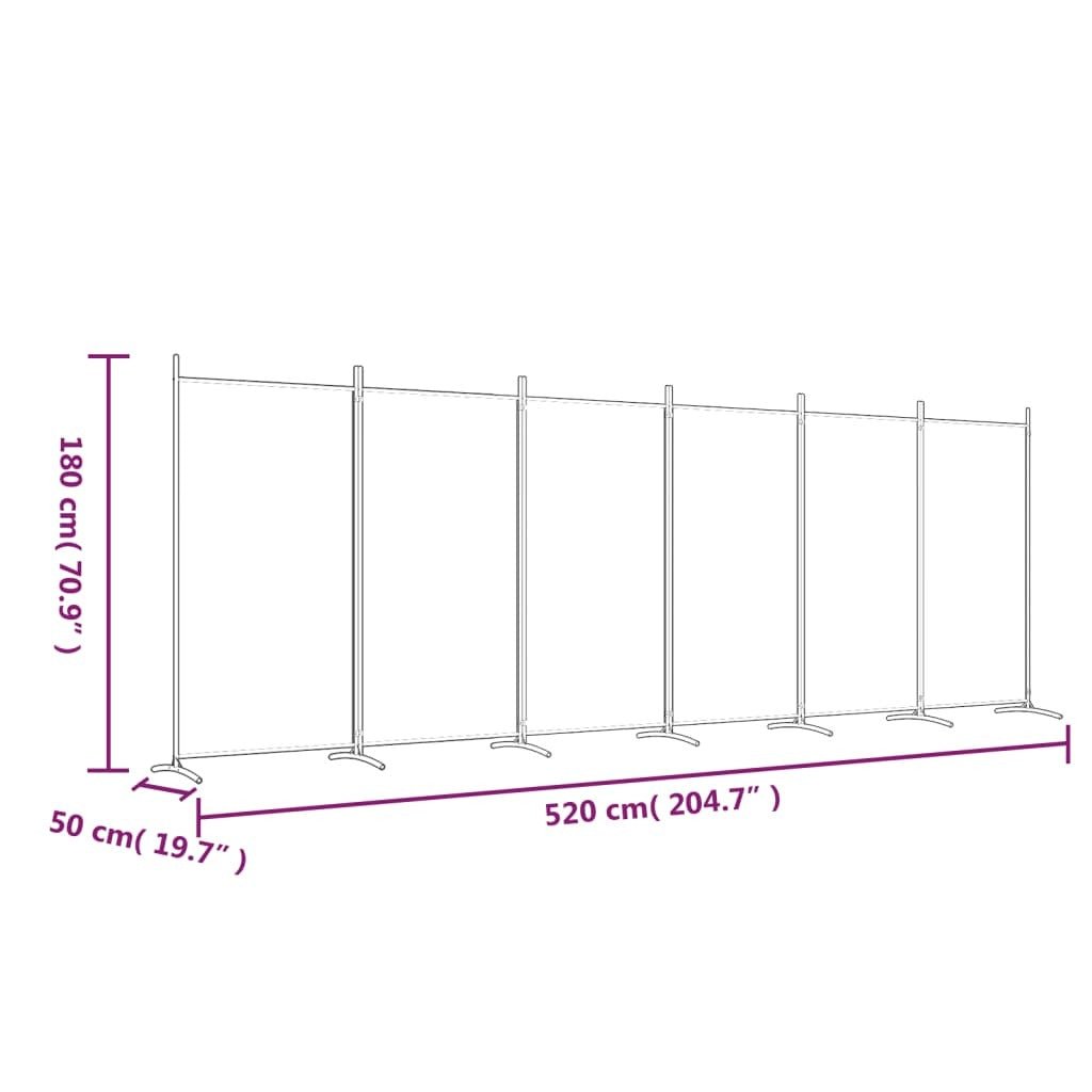 6 - Panel Room Divider Anthracite 204.7"x70.9" Fabric - Galactic capuchin