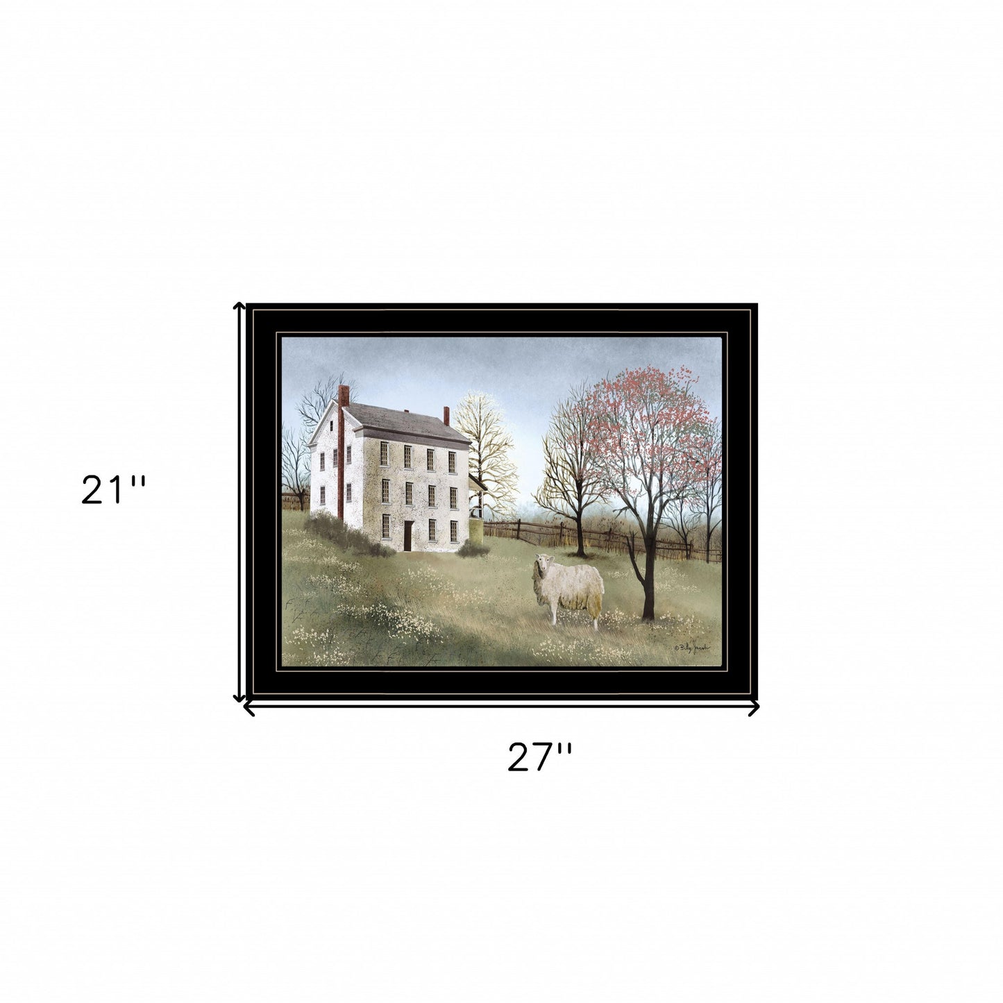 Spring at White House Farm 4 Black Framed Print Wall Art - Galactic capuchin