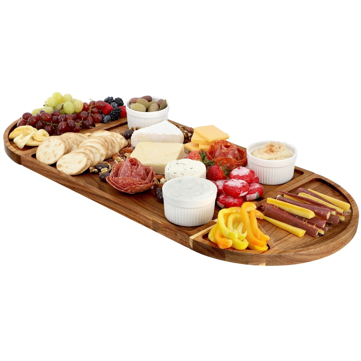 MegaChef 3 Piece Acacia Wood Cutting Board with Maganitized Serving Board Platter - Galactic capuchin