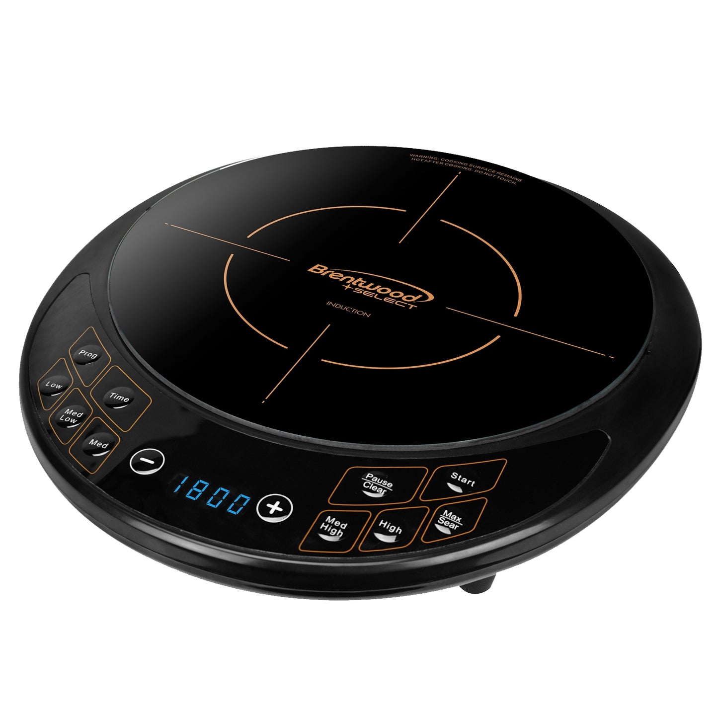 Brentwood Single Electric Induction Cooktop in Black - Galactic capuchin