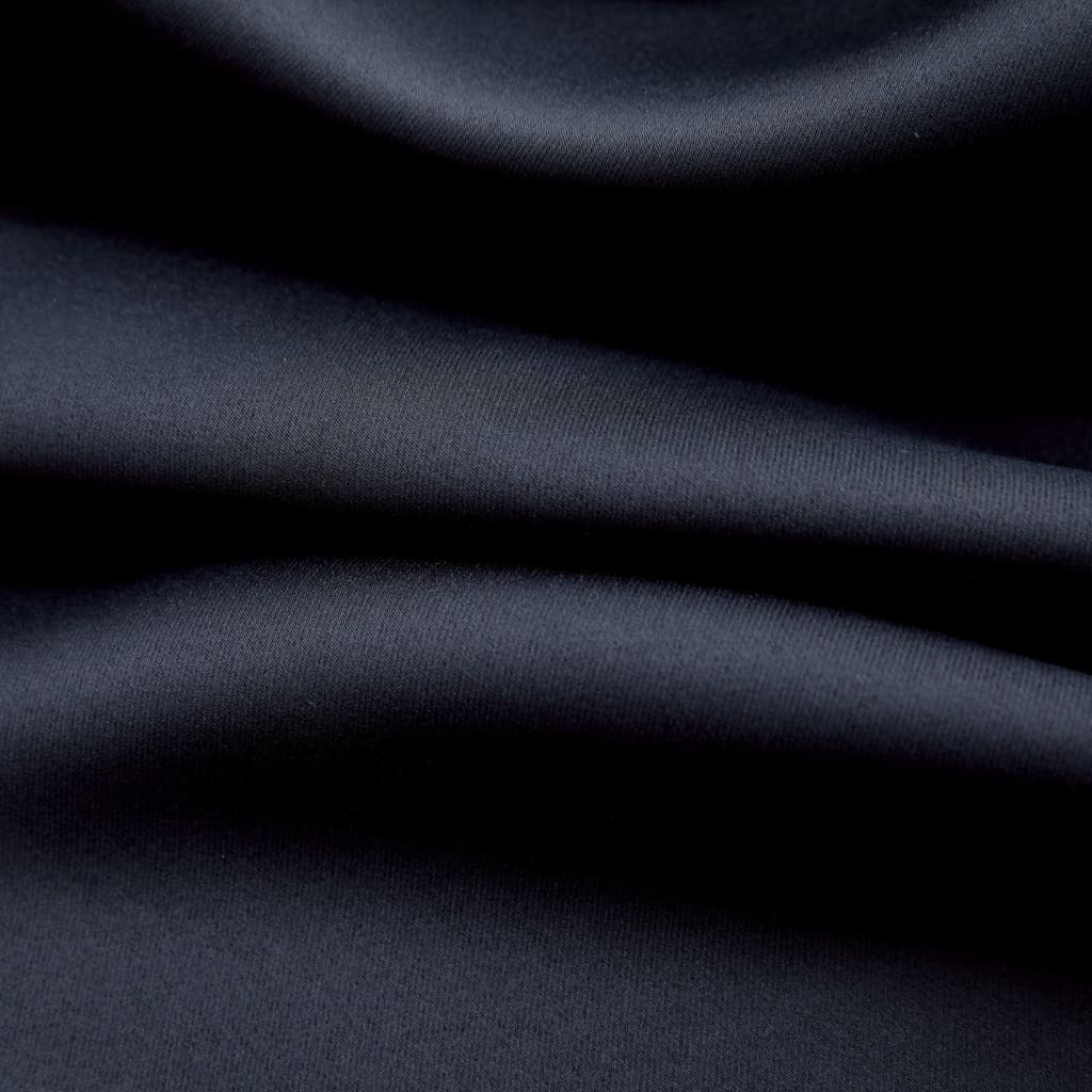 Blackout Curtains with Rings 2 pcs Black 37"x95" Fabric - Galactic capuchin