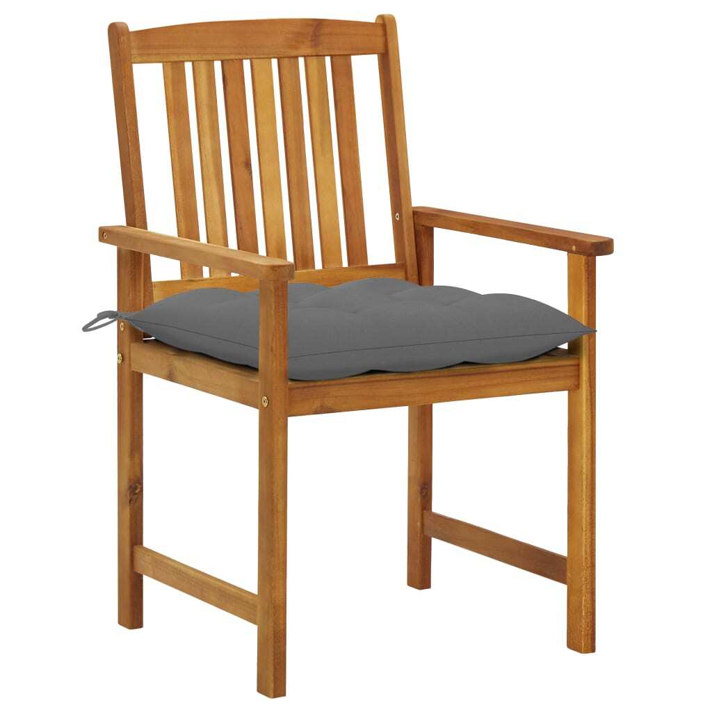 Patio Chair Set of 2 Brown Solid Acacia wood Medium Durable - Galactic capuchin