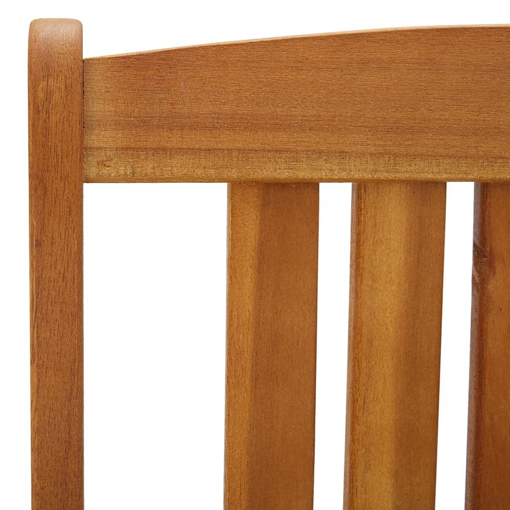 Patio Chair Set of 2 Brown Solid Acacia wood Medium Durable - Galactic capuchin