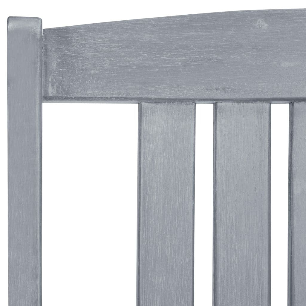 Patio Chairs with Cushions 4 pcs Gray Solid Acacia Wood - Galactic capuchin