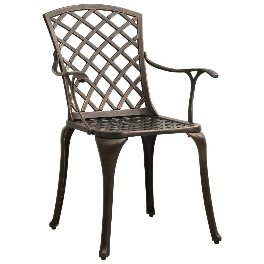 3 Piece Bistro Set Cast Aluminum Bronze - Galactic capuchin