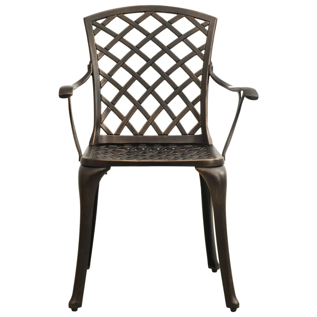 3 Piece Bistro Set Cast Aluminum Bronze - Galactic capuchin