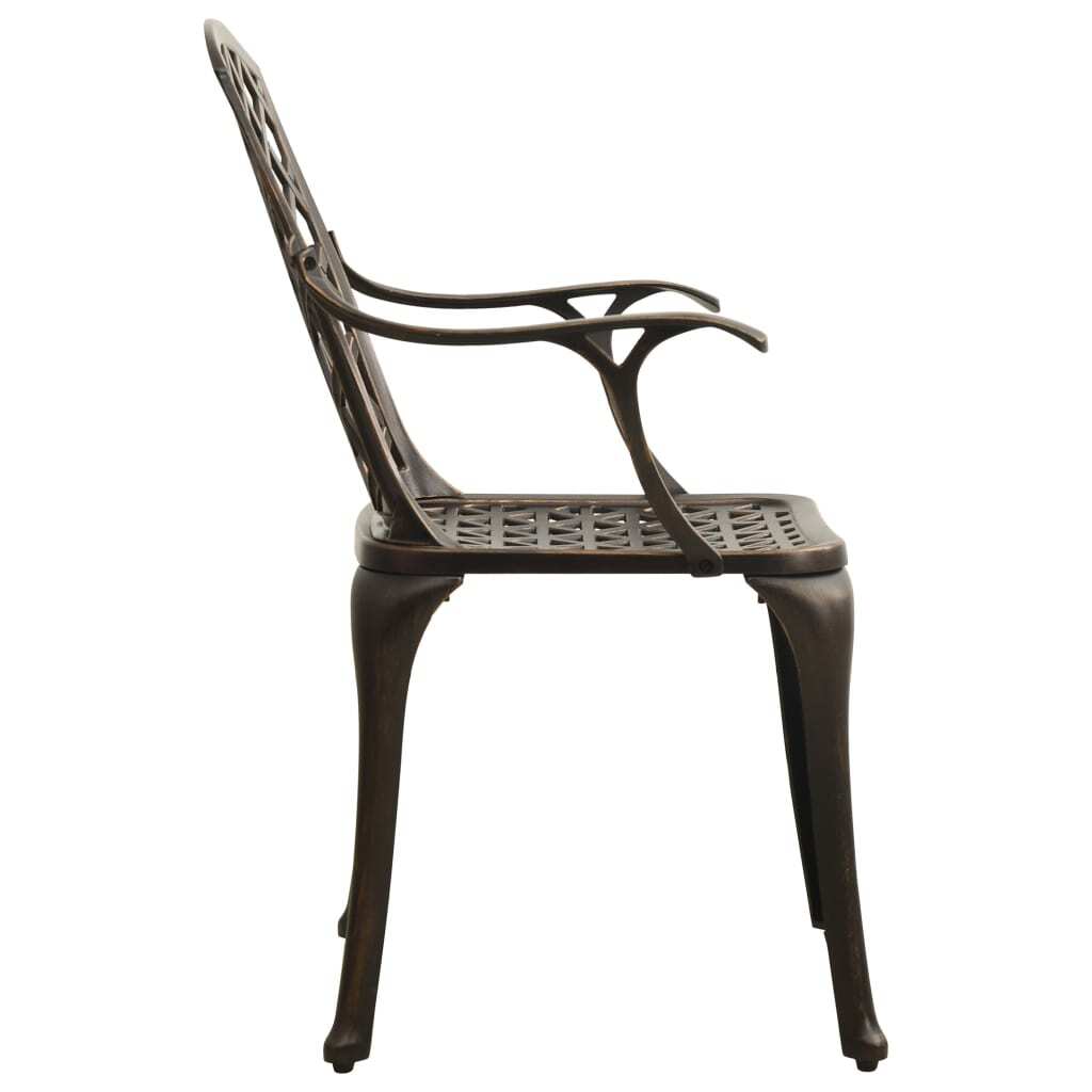 3 Piece Bistro Set Cast Aluminum Bronze - Galactic capuchin