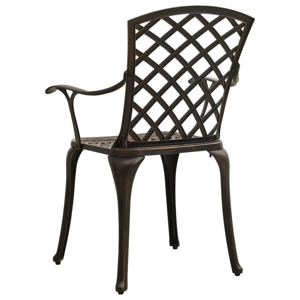3 Piece Bistro Set Cast Aluminum Bronze - Galactic capuchin