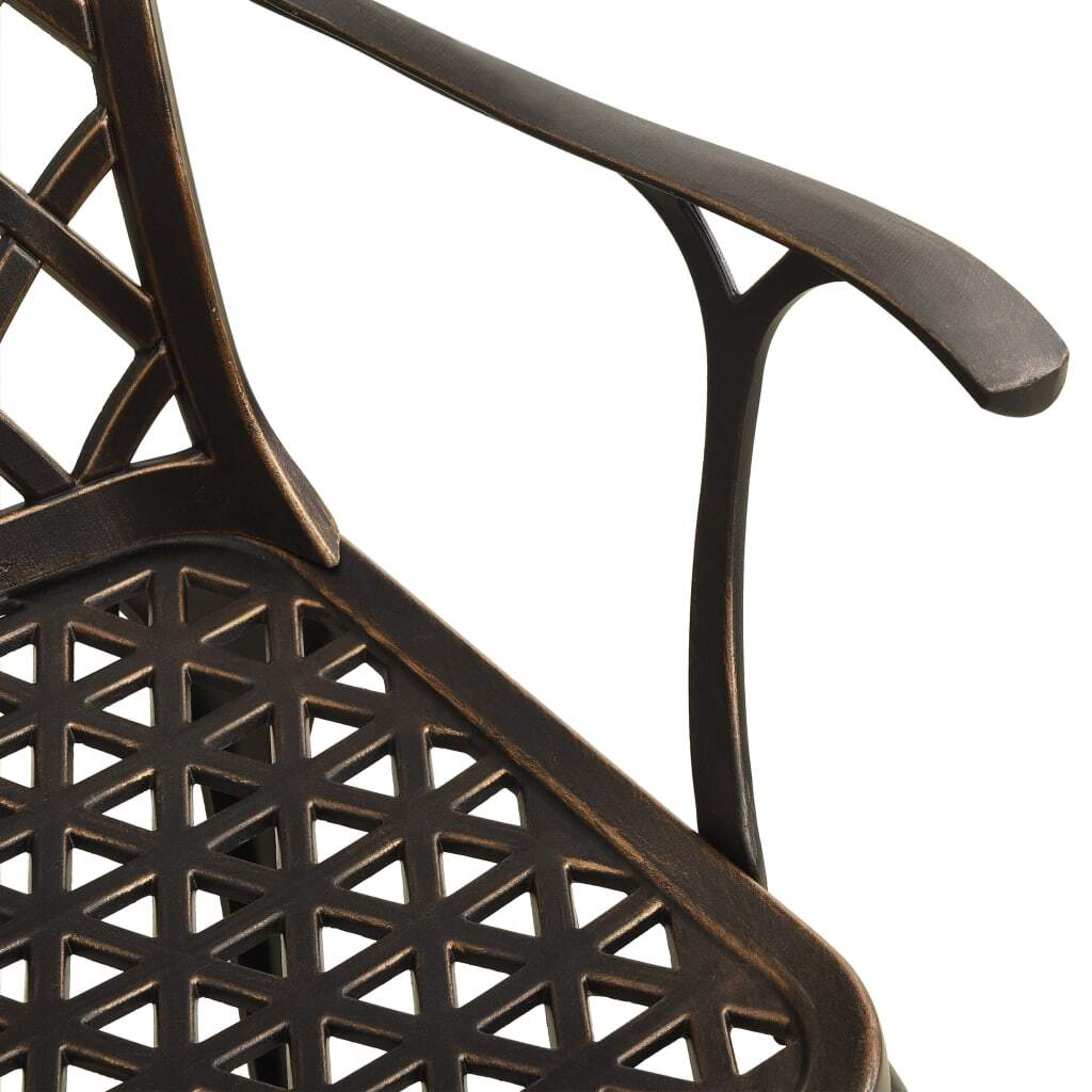 3 Piece Bistro Set Cast Aluminum Bronze - Galactic capuchin