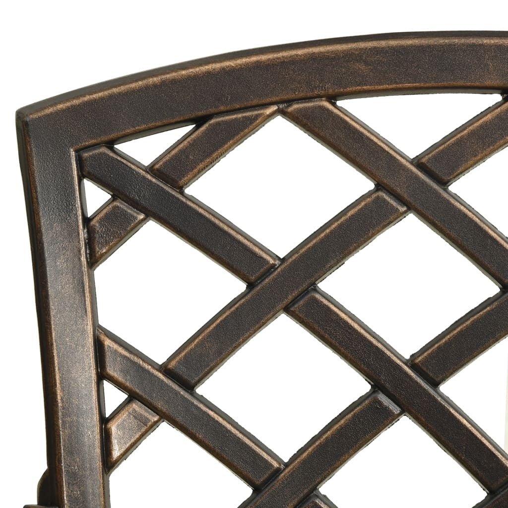 3 Piece Bistro Set Cast Aluminum Bronze - Galactic capuchin
