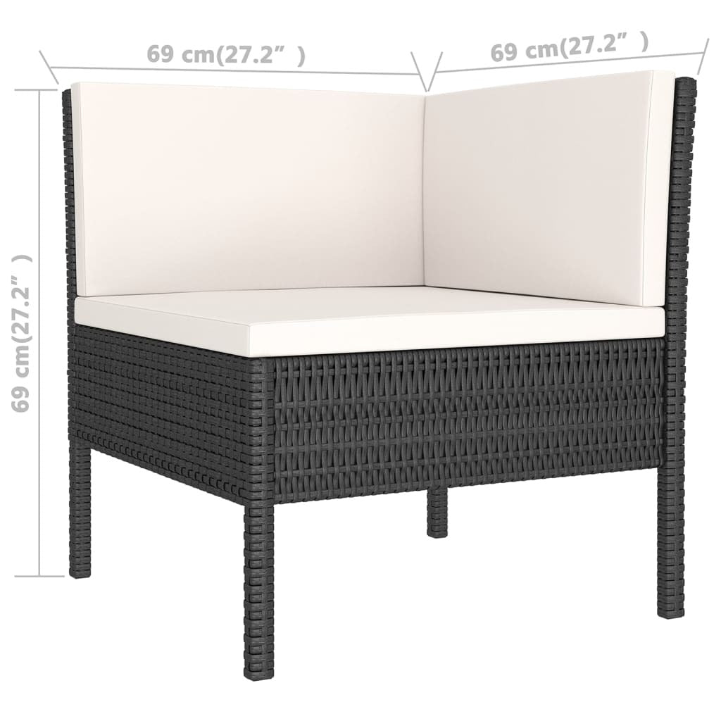 Garden Lounge Set Black - Galactic capuchin