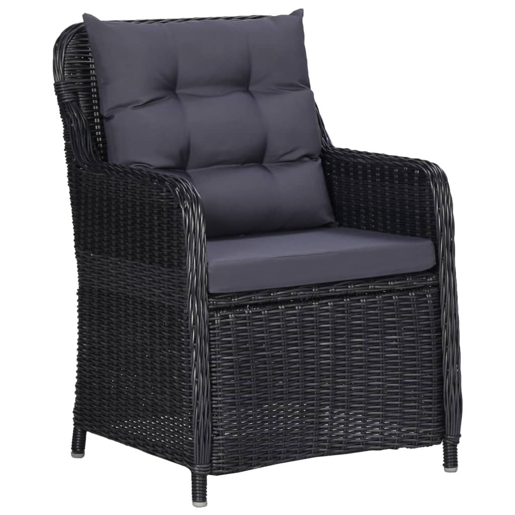 5 Piece Patio Dining Set Black - Galactic capuchin