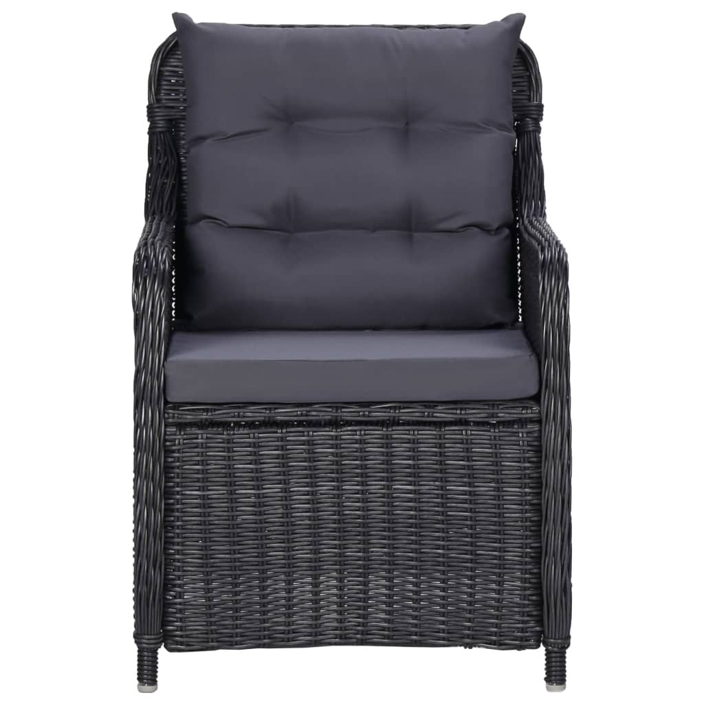 5 Piece Patio Dining Set Black - Galactic capuchin
