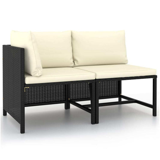 Garden Sofa Set Black, Cream White - Galactic capuchin