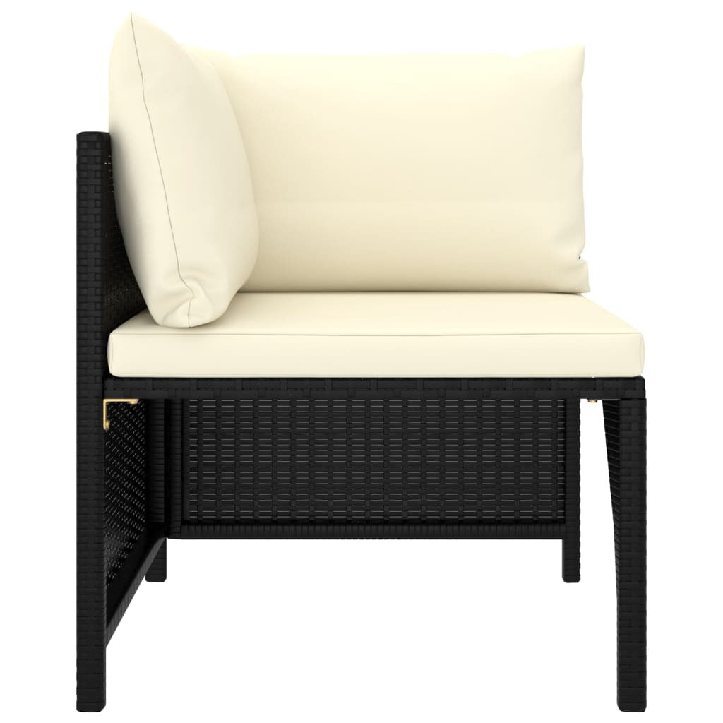 Garden Sofa Set Black, Cream White - Galactic capuchin