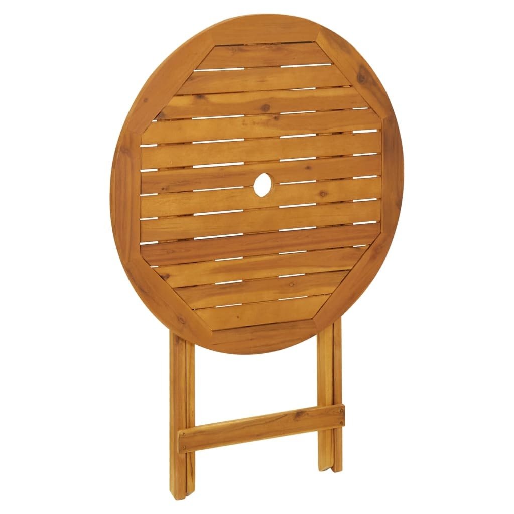Folding Patio Table 27.6" Solid Acacia Wood - Galactic capuchin