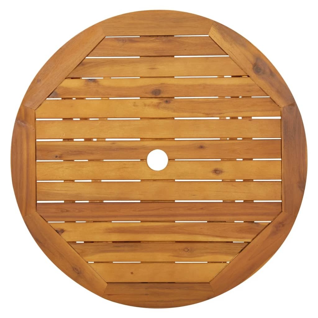 Folding Patio Table 27.6" Solid Acacia Wood - Galactic capuchin
