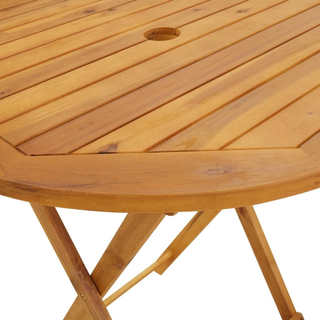 Folding Patio Table 27.6" Solid Acacia Wood - Galactic capuchin