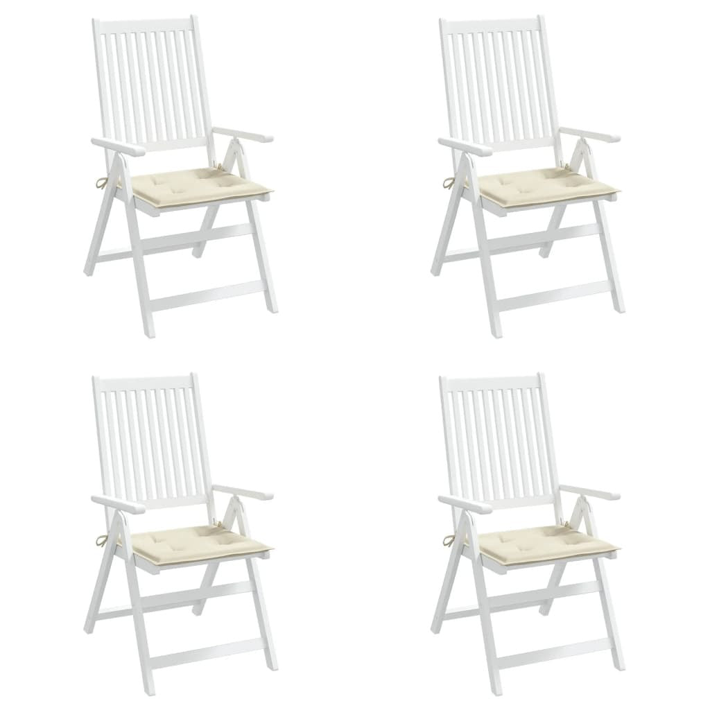 Chair Cushion Set of 4 Cream Oxford fabric (100% polyester) - Galactic capuchin