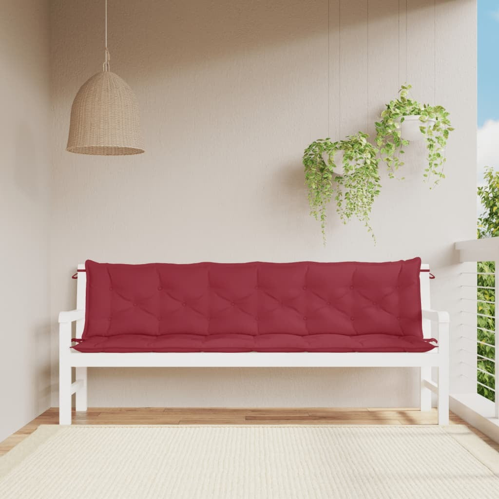 Garden Bench Cushion Wine Red 78.7"x(19.7"+19.7")x2.8" Oxford Fabric - Galactic capuchin