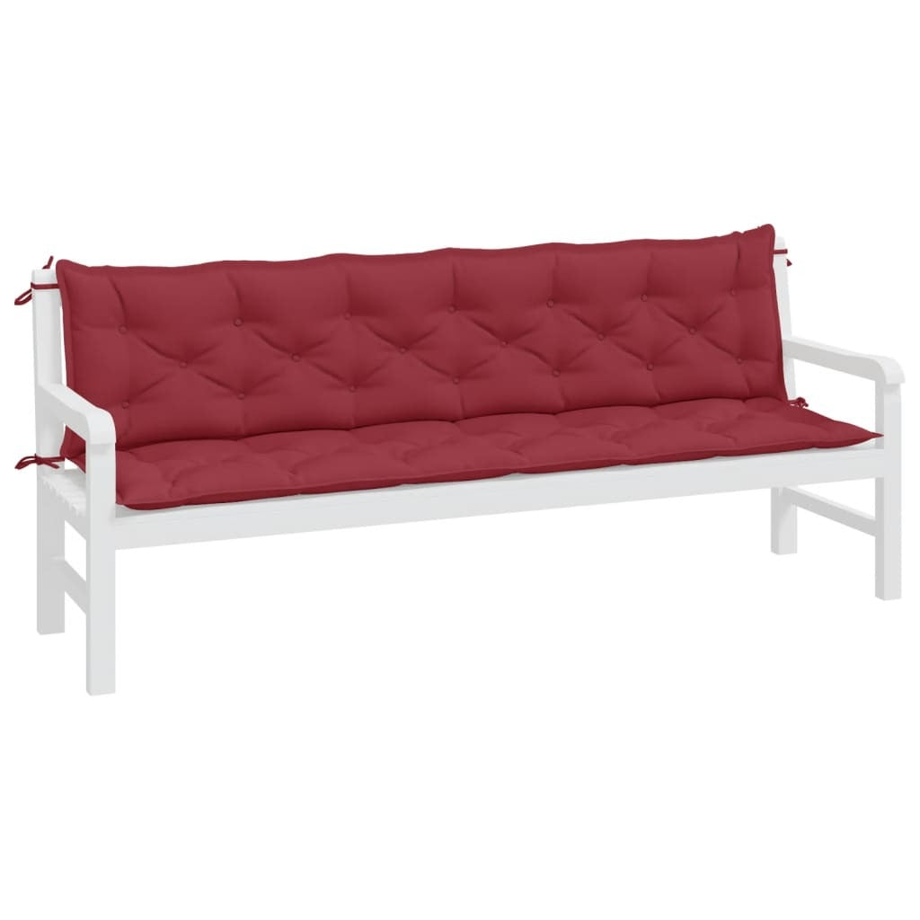 Garden Bench Cushion Wine Red 78.7"x(19.7"+19.7")x2.8" Oxford Fabric - Galactic capuchin