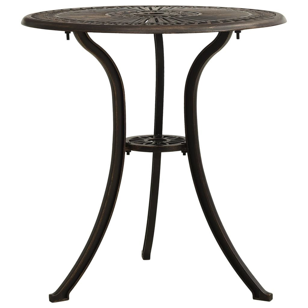 Patio Table Bronze 24.4"x24.4"x25.6" Cast Aluminum - Galactic capuchin