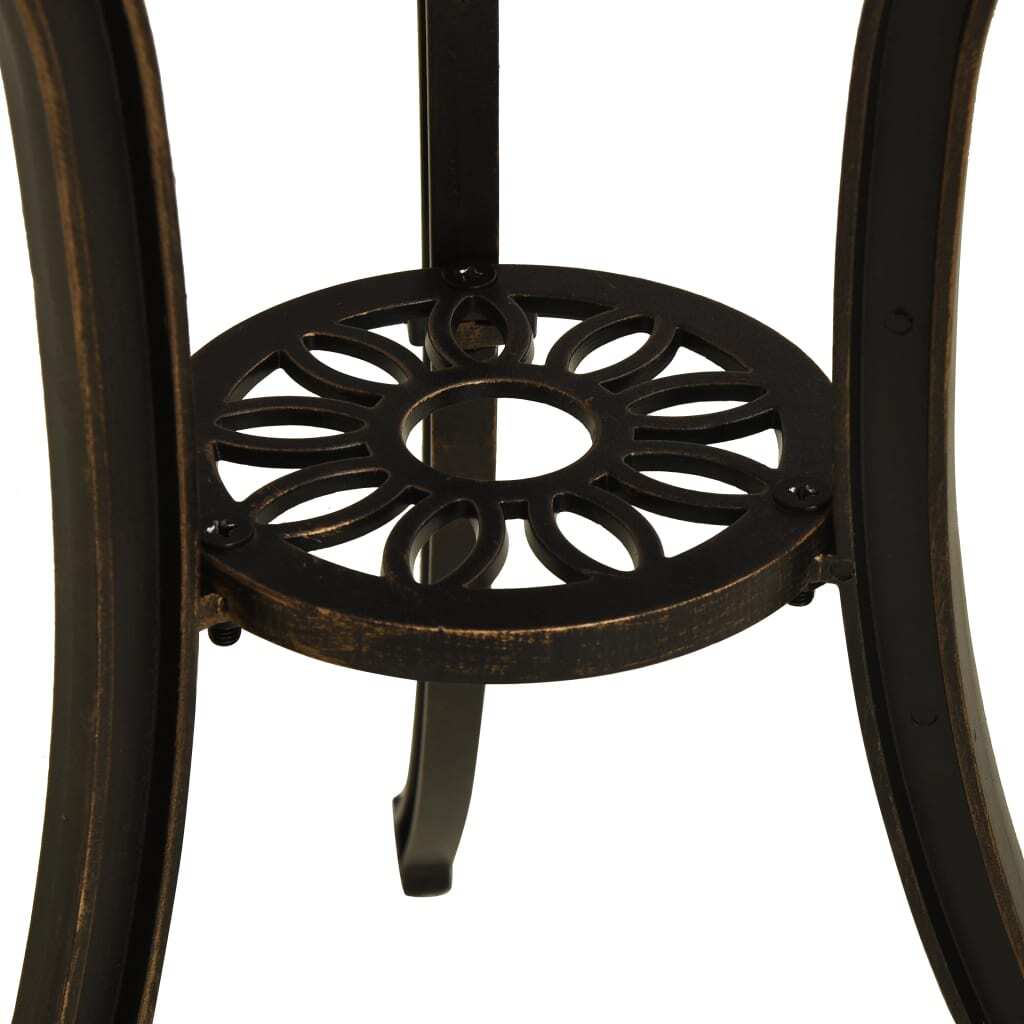 Patio Table Bronze 24.4"x24.4"x25.6" Cast Aluminum - Galactic capuchin