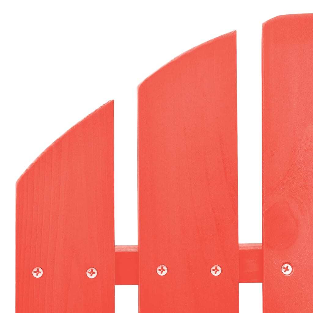 Patio Rocking Adirondack Chair Solid Fir Wood Red - Galactic capuchin