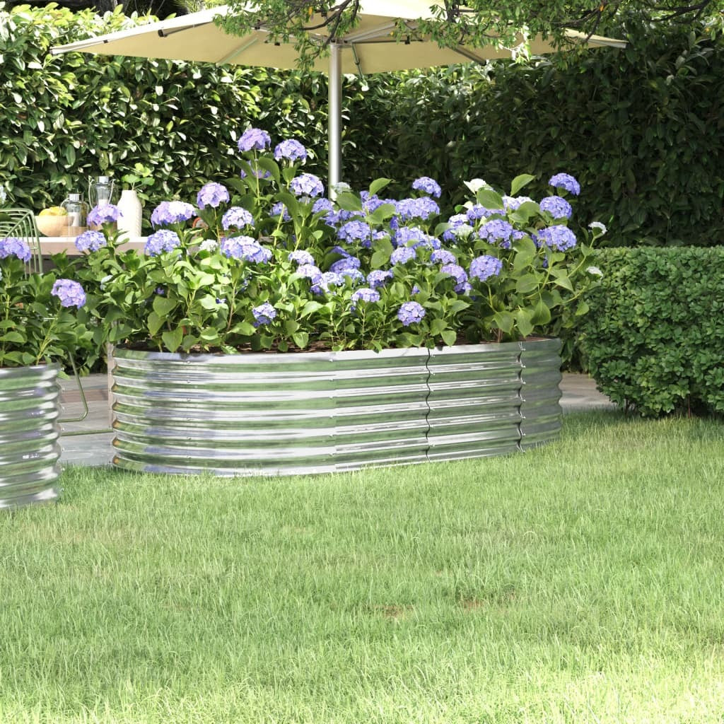 Garden Raised Bed Galvanized Steel 59.8"x31.5"x14.2" Silver - Galactic capuchin