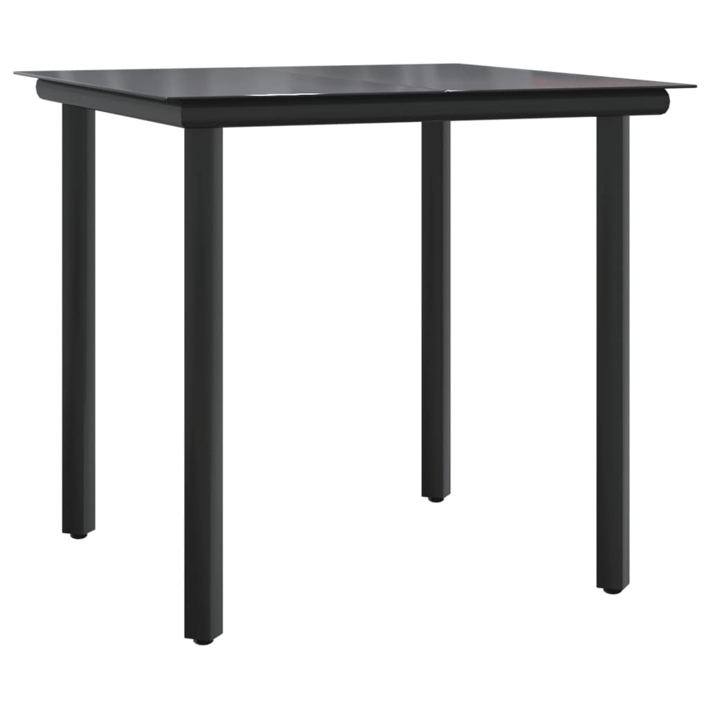 Garden Dining Set Black PE rattan 3 Piece Set Removable Covers - Galactic capuchin