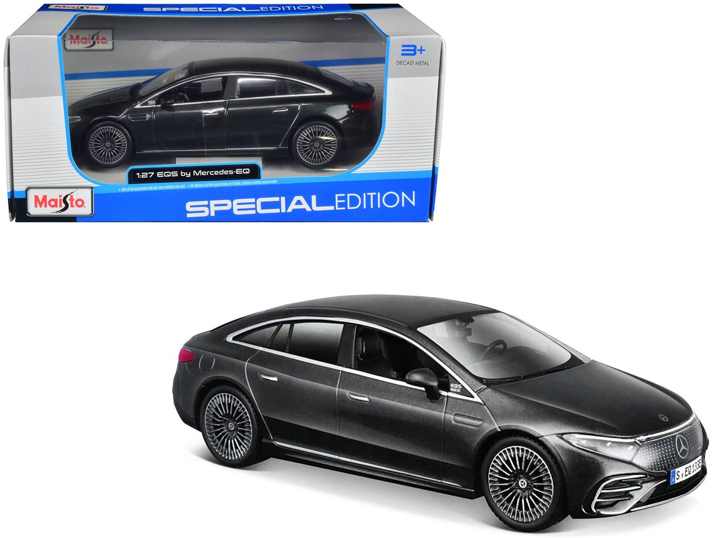 Mercedes - Benz EQS Gray Metallic "Special Edition" Series 1/27 Diecast Model Car by Maisto - Galactic capuchin