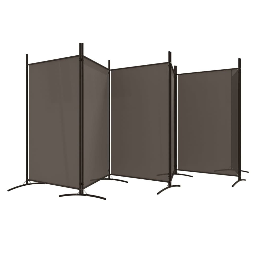 6 - Panel Room Divider Anthracite 204.7"x70.9" Fabric - Galactic capuchin