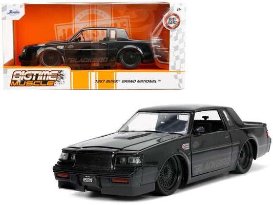 1987 Buick Grand National Black Metallic "Blackbird" "Bigtime Muscle" Series 1/24 Diecast Model Car by Jada - Galactic capuchin