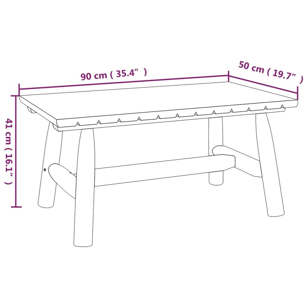 Coffee Table 35.4"x19.7"x16.1" Solid Wood Spruce - Galactic capuchin