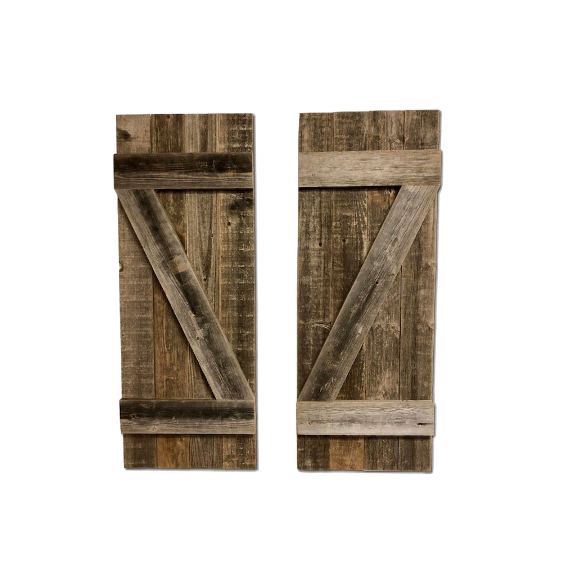 Set of Two 36" X 14" Gray Solid Wood Wall Decor - Galactic capuchin