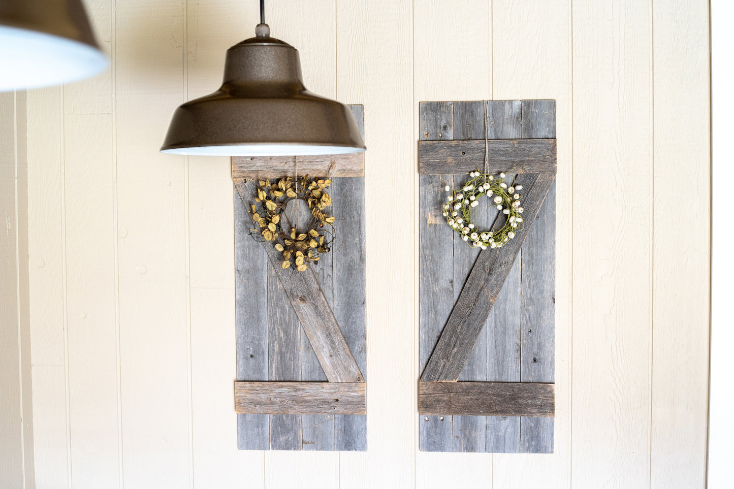 Set of Two 36" X 14" Gray Solid Wood Wall Decor - Galactic capuchin