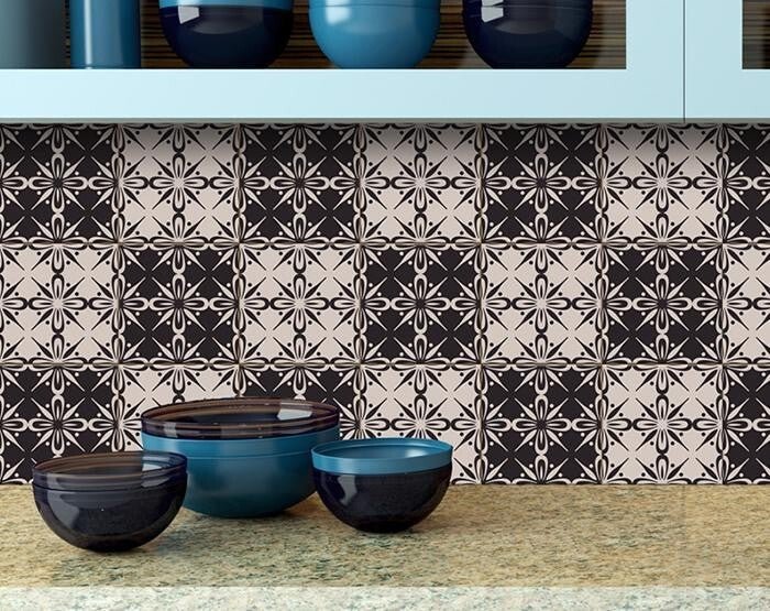 7" X 7" The Clover Peel And Stick Removable Tiles - Galactic capuchin