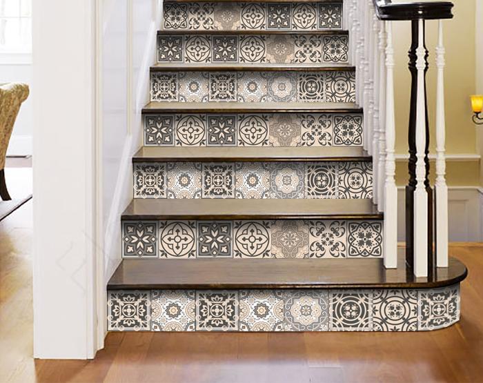 5" X 5" Espresso Brown Mosaic Peel And Stick Removable Tiles - Galactic capuchin