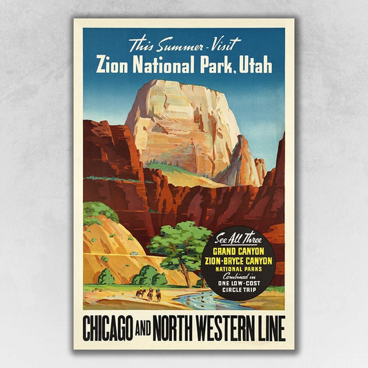 Zion National Utah Unframed Print Wall Art - Galactic capuchin