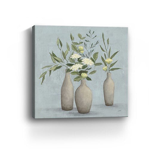 Bohemian Flowers In Ceramic Vases Unframed Print Wall Art - Galactic capuchin