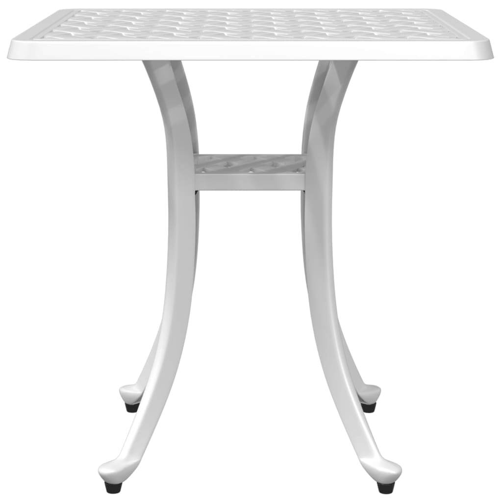 Patio Table White 20.9"x20.9"x20.9" Cast Aluminum - Galactic capuchin