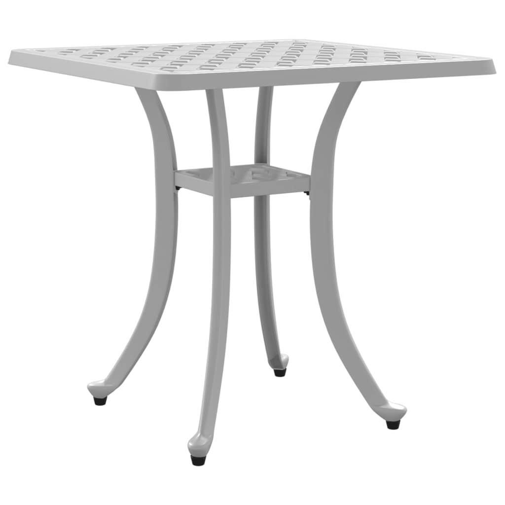 Patio Table White 20.9"x20.9"x20.9" Cast Aluminum - Galactic capuchin