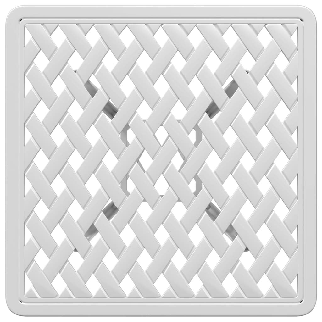 Patio Table White 20.9"x20.9"x20.9" Cast Aluminum - Galactic capuchin