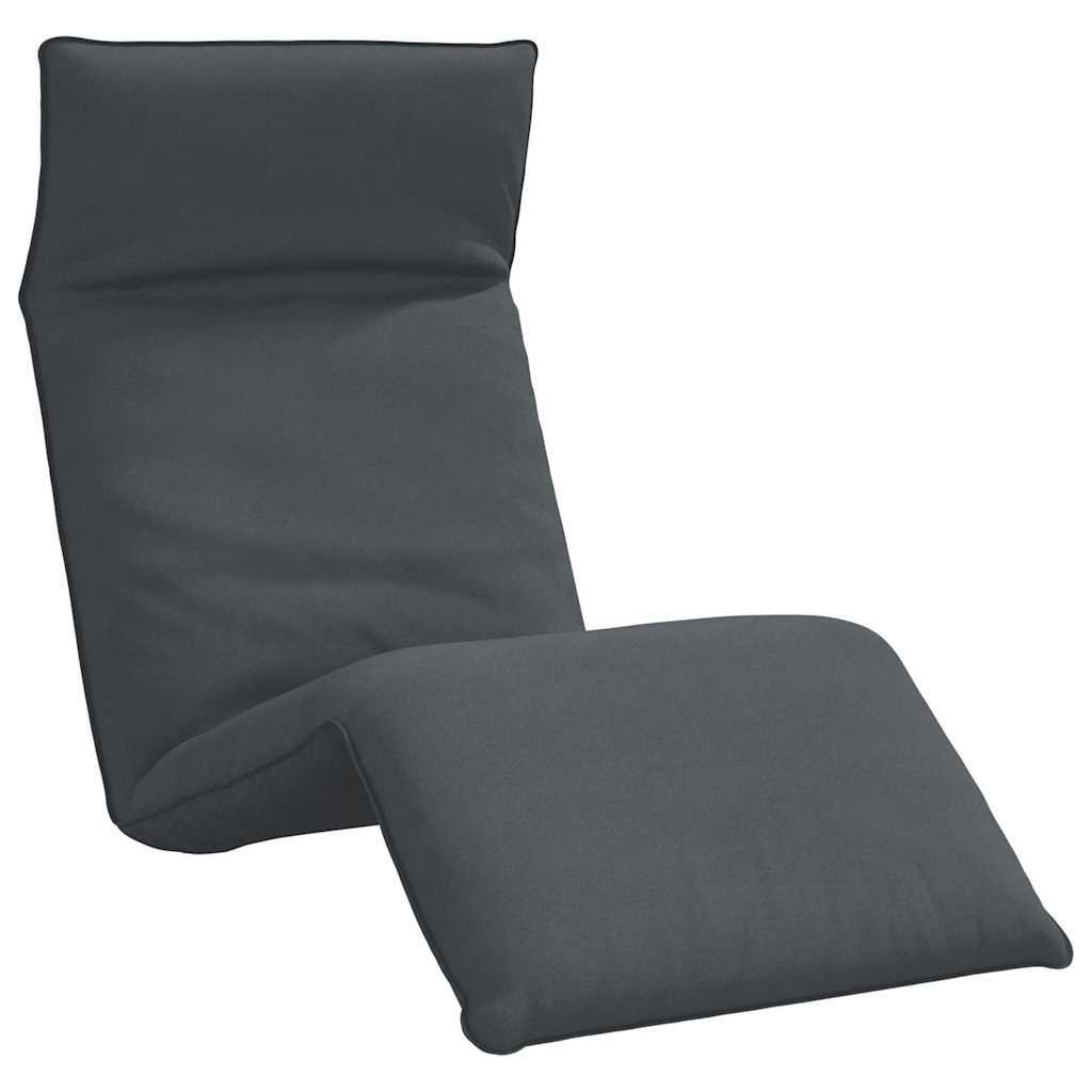 Sun Lounger Gray Oxford fabric, metal, foam Large Collapsible - Galactic capuchin