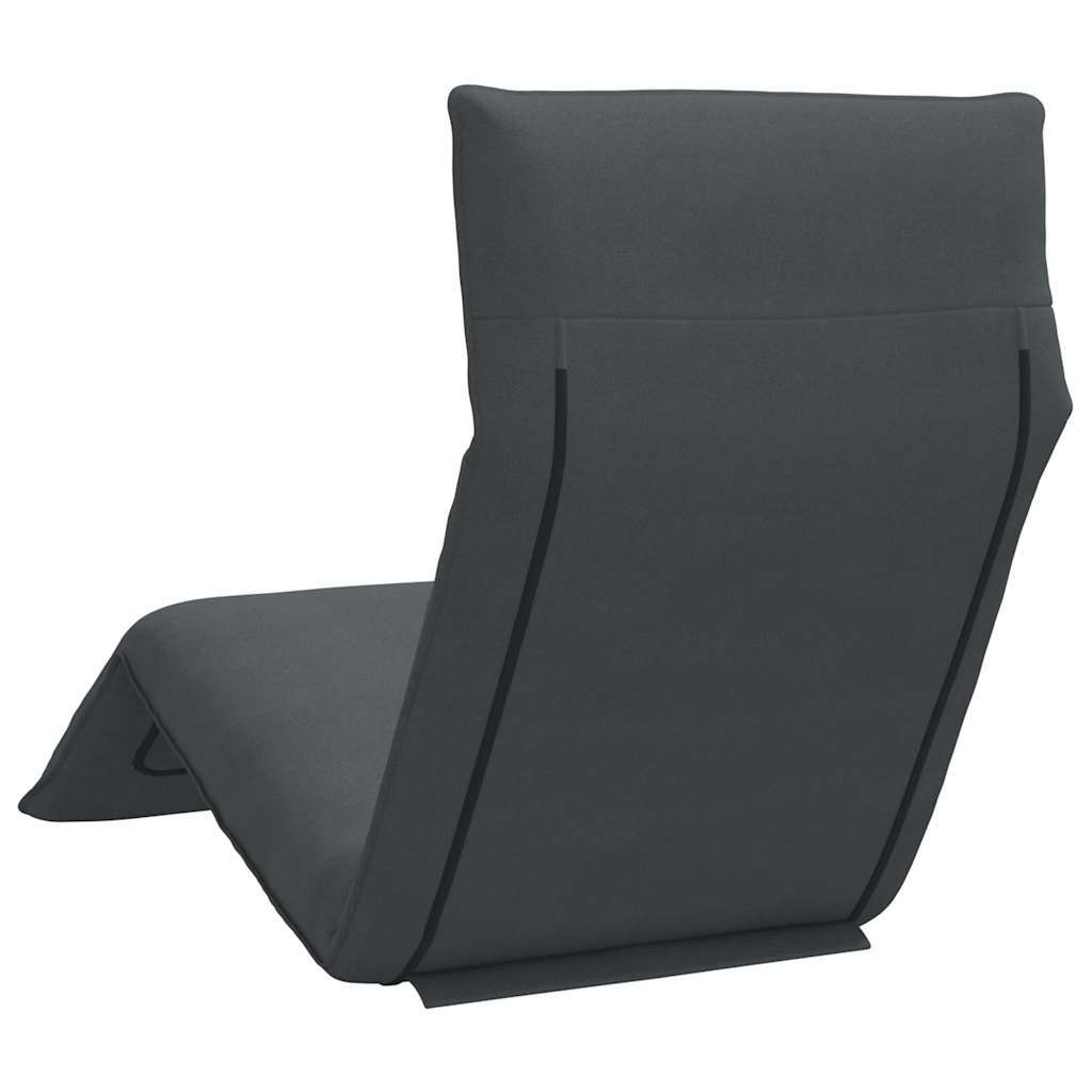 Sun Lounger Gray Oxford fabric, metal, foam Large Collapsible - Galactic capuchin