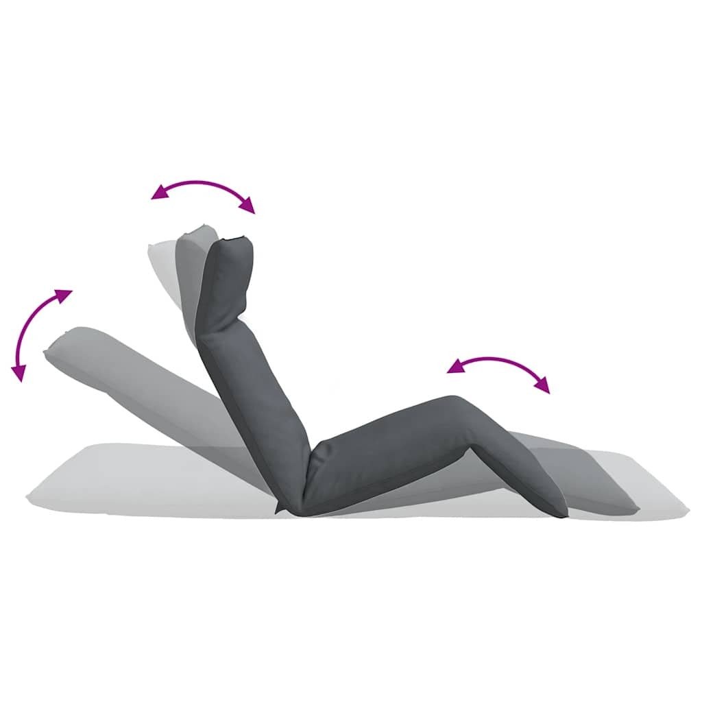Sun Lounger Gray Oxford fabric, metal, foam Large Collapsible - Galactic capuchin