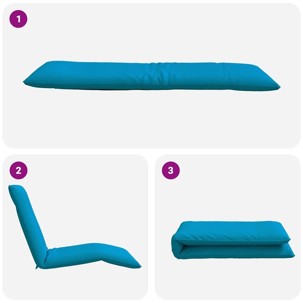 Folding Sun lounger Light Blue 68.9x21.3x3.3" Oxford Fabric - Galactic capuchin