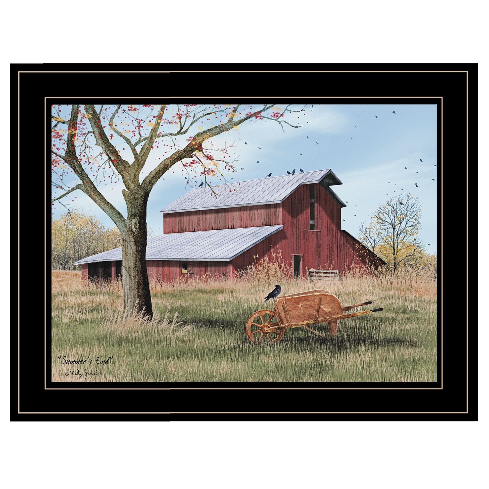 Summers End 2 Black Framed Print Wall Art - Galactic capuchin