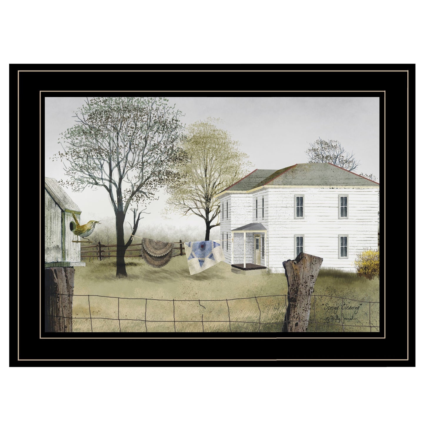 Spring Cleaning 2 Black Framed Print Wall Art - Galactic capuchin